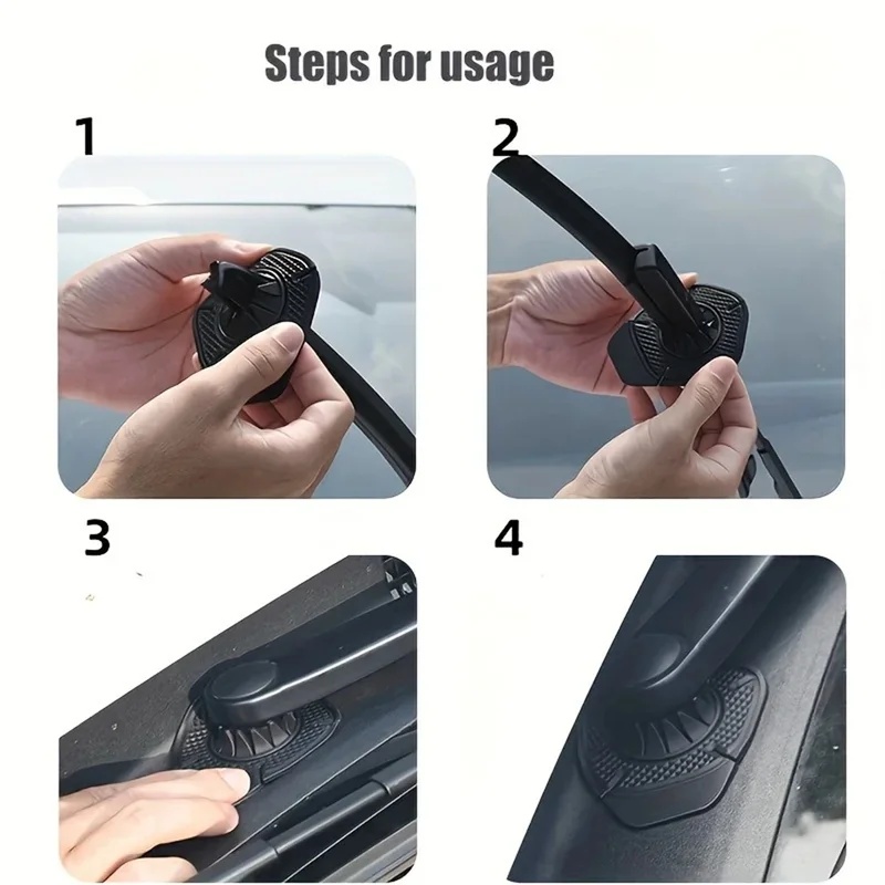 Car Wiper - ユニバーサルシリコンワイパーアームホールカバー、防塵・防葉ガード（車外用）、ほとんどの車種に適合（2個セット）