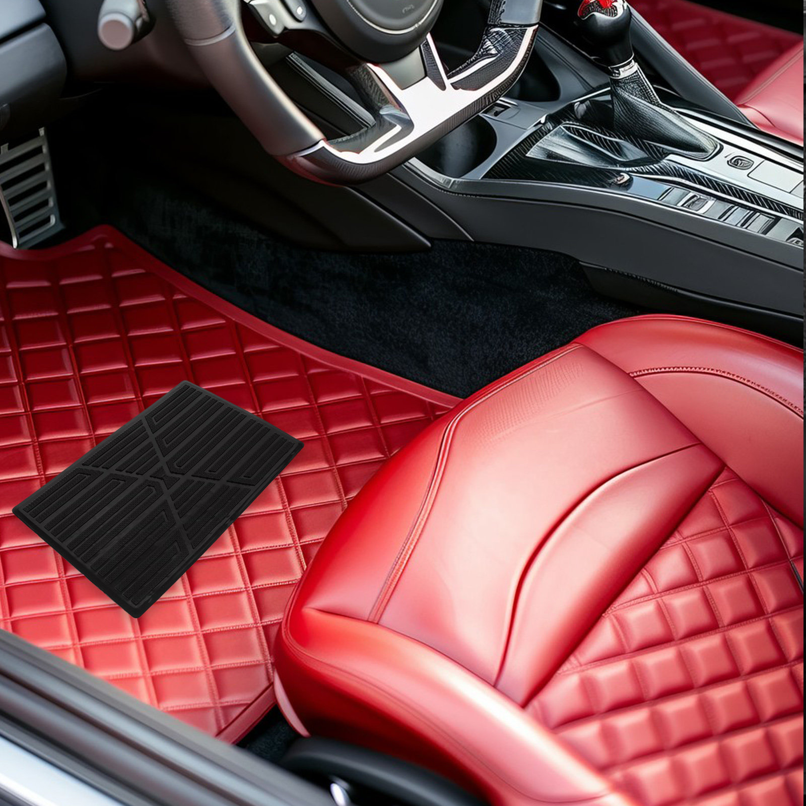 Car Floor Mat - ヘビーデューティーラバーカーフロアマット修理パッチ保護マット滑り止め運転安全フットペダルパッドオートカーペットパッチ