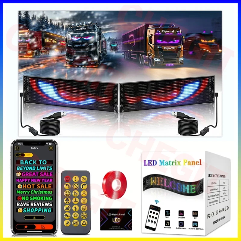 Car Led Light - LEDディスプレイ トラックアイ カーサイン Bluetooth APP マトリックス