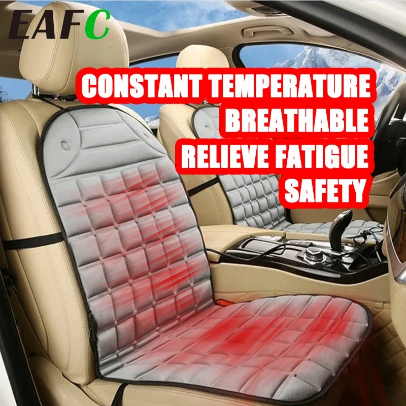 Car Seat Cover - EAFC ユニバーサル 12V 車のフロント電動シート加熱カバーヒータークッション温度コントローラー冬ウォーマー自動車シートクッション