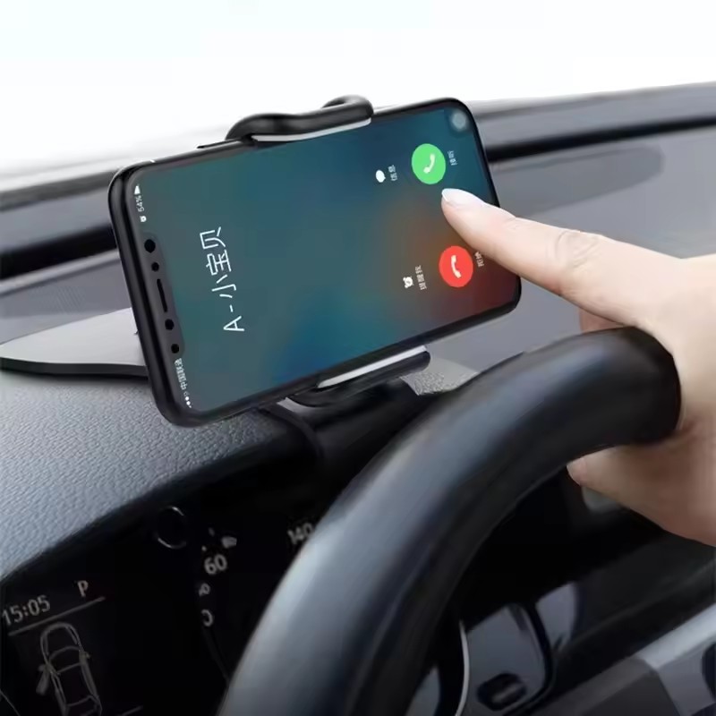 Car Phone Holder - 360度回転可能な車載携帯電話ホルダー、ユニバーサル携帯電話スタンド、車載ラック、ダッシュボードサポート、自動グリップ式携帯電話固定ブラケット