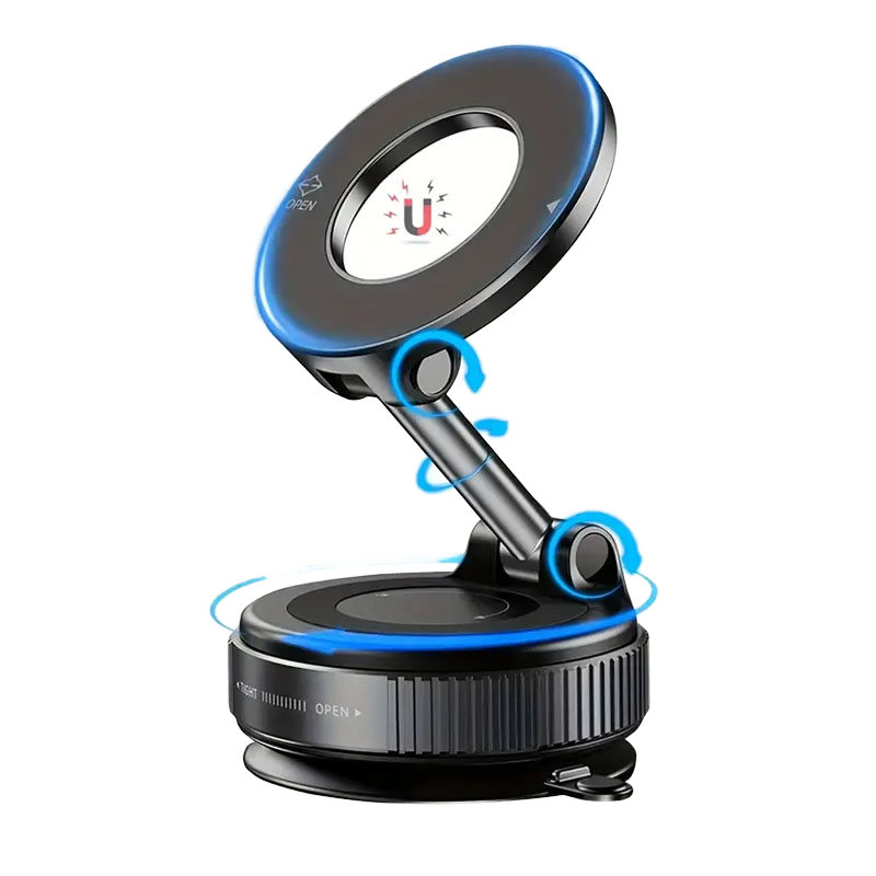 Car Vacuum - 強力な磁石携帯電話ホルダー吸盤付きカーナビゲーションブラケット効率的な真空吸着電話ホルダー