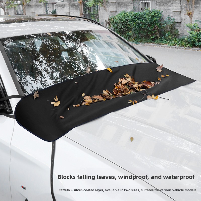 Car Wiper - 車のフロントガラス用落ち葉防止ネット、フロントウィンドウ用雨よけ、鳥の糞や落ち葉を防ぐネット、フロントガラス用ワイパーの防塵カバー、カーカバー