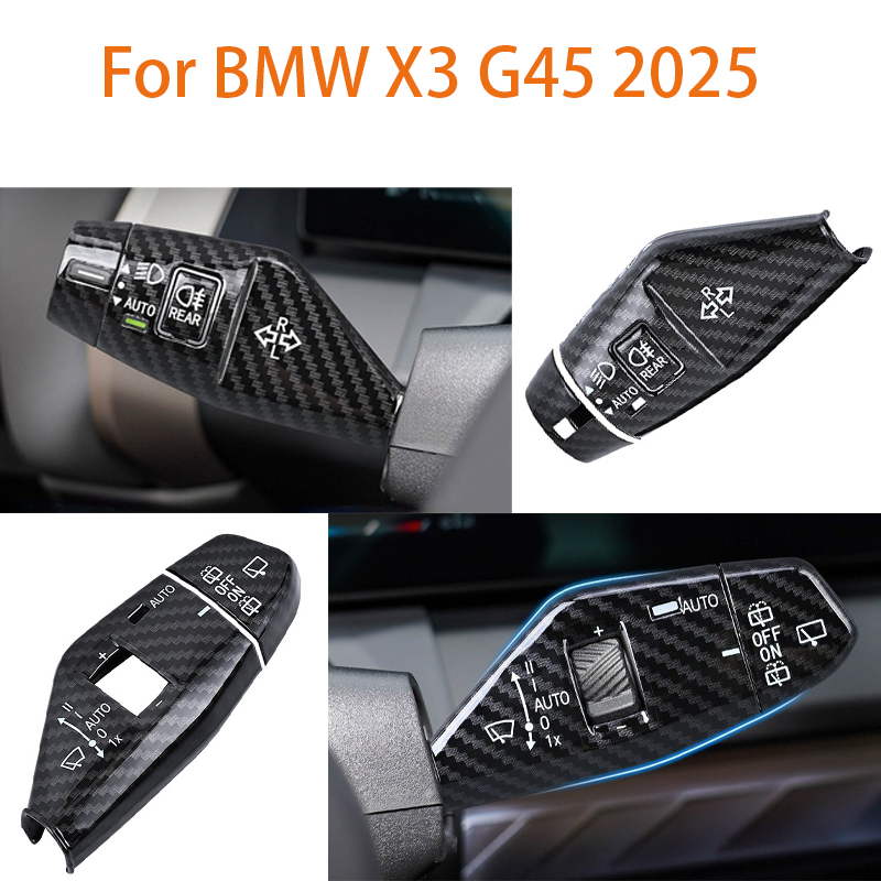 Car Wiper - 車用ターンシグナルワイパーレバースイッチカバー カーボン製 ターンシグナルワイパースイッチレバートリムカバー BMW X3 G45