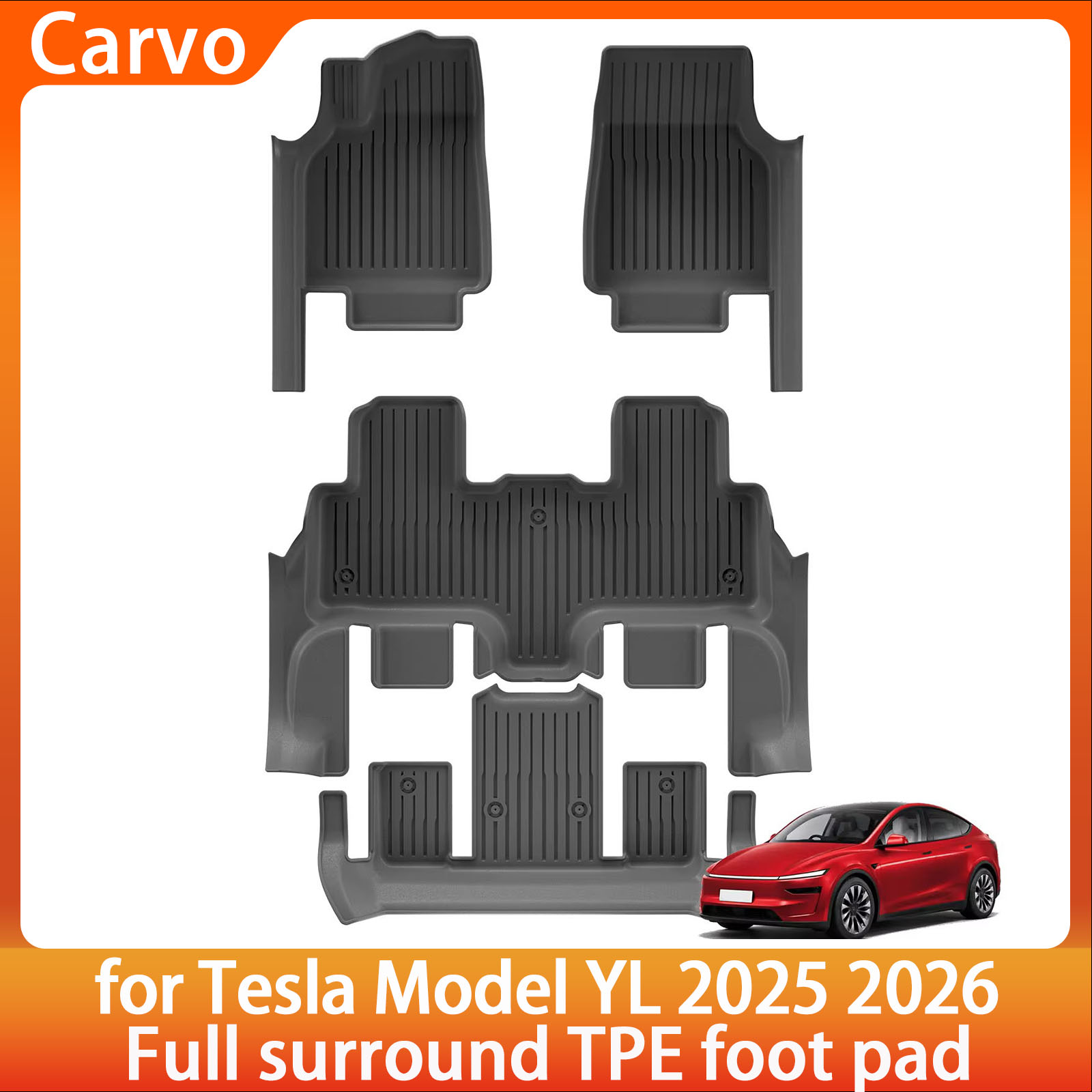 Car Floor Mat - テスラ モデルY L 6人乗り 2025-2026年式 車用フロアマット