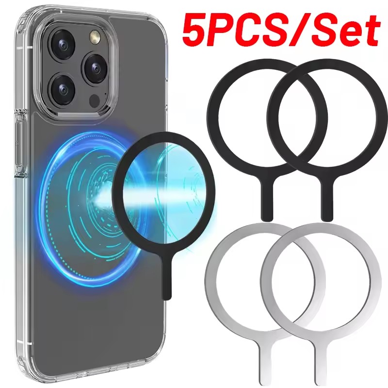 Car Phone Holder - 5-1個入りステッカーリング Magsafeワイヤレス充電用 iPhone 15 16 17