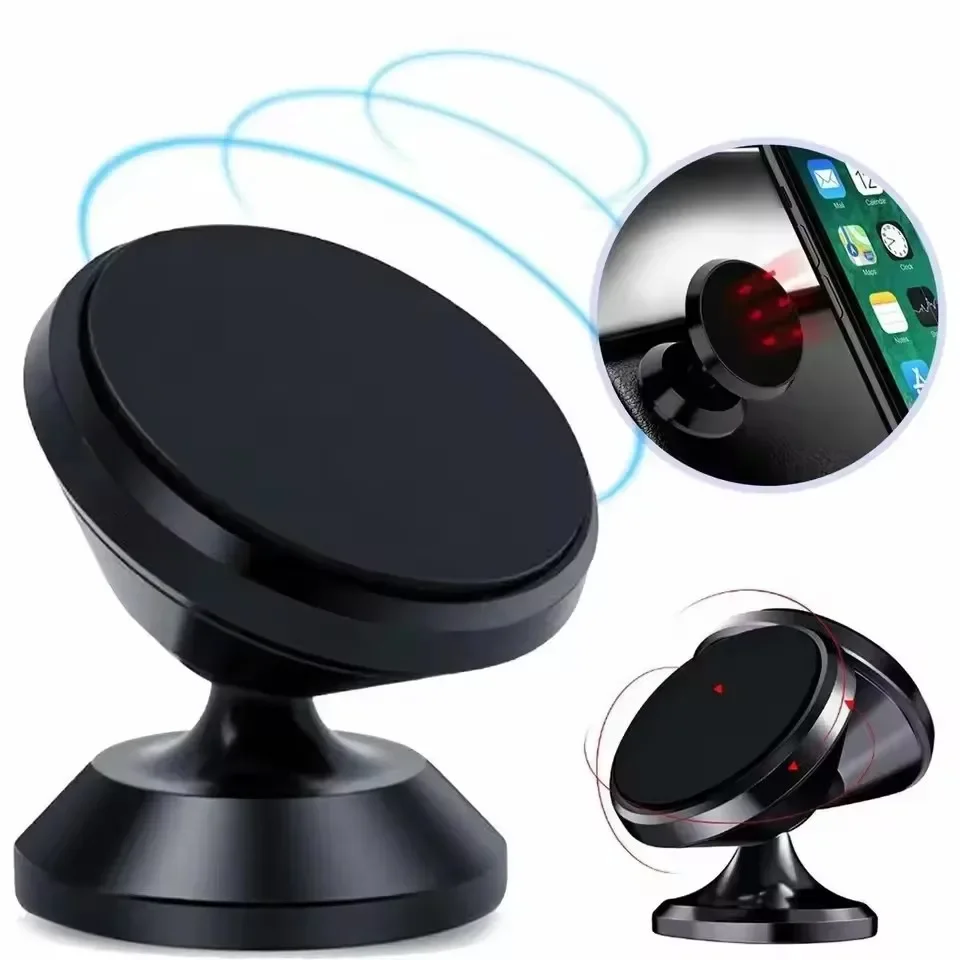 Car Phone Holder - マグネット式車載携帯電話ホルダー マグネットマウント モバイル携帯電話スタンド GPSサポート iPhone 15