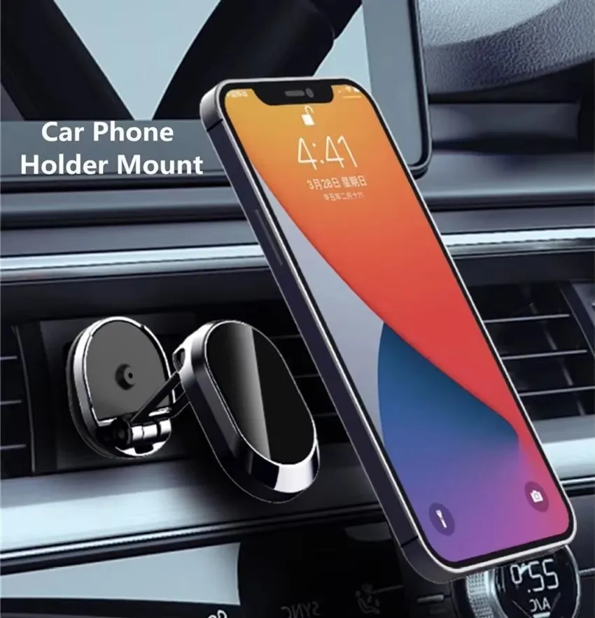 マグネット式車載電話ホルダー マグネット式電話ブラケット 折 - Car Phone Holder のレビューと価格