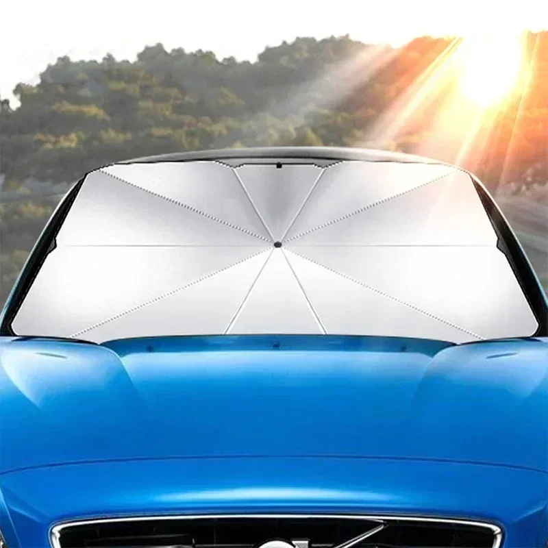 車のフロントガラス用サンシェード、折りたたみ式傘型日よけ、U - Windshield Sun Shade のレビューと価格