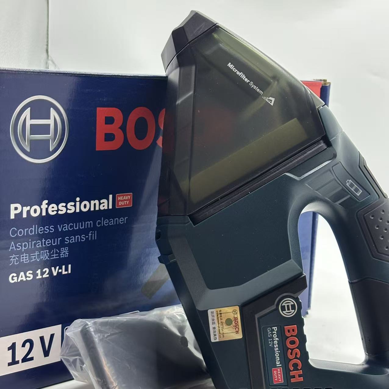 ボッシュ GAS 12V-LI プロフェッショナル掃除機、軽 - Car Vacuum のレビューと価格