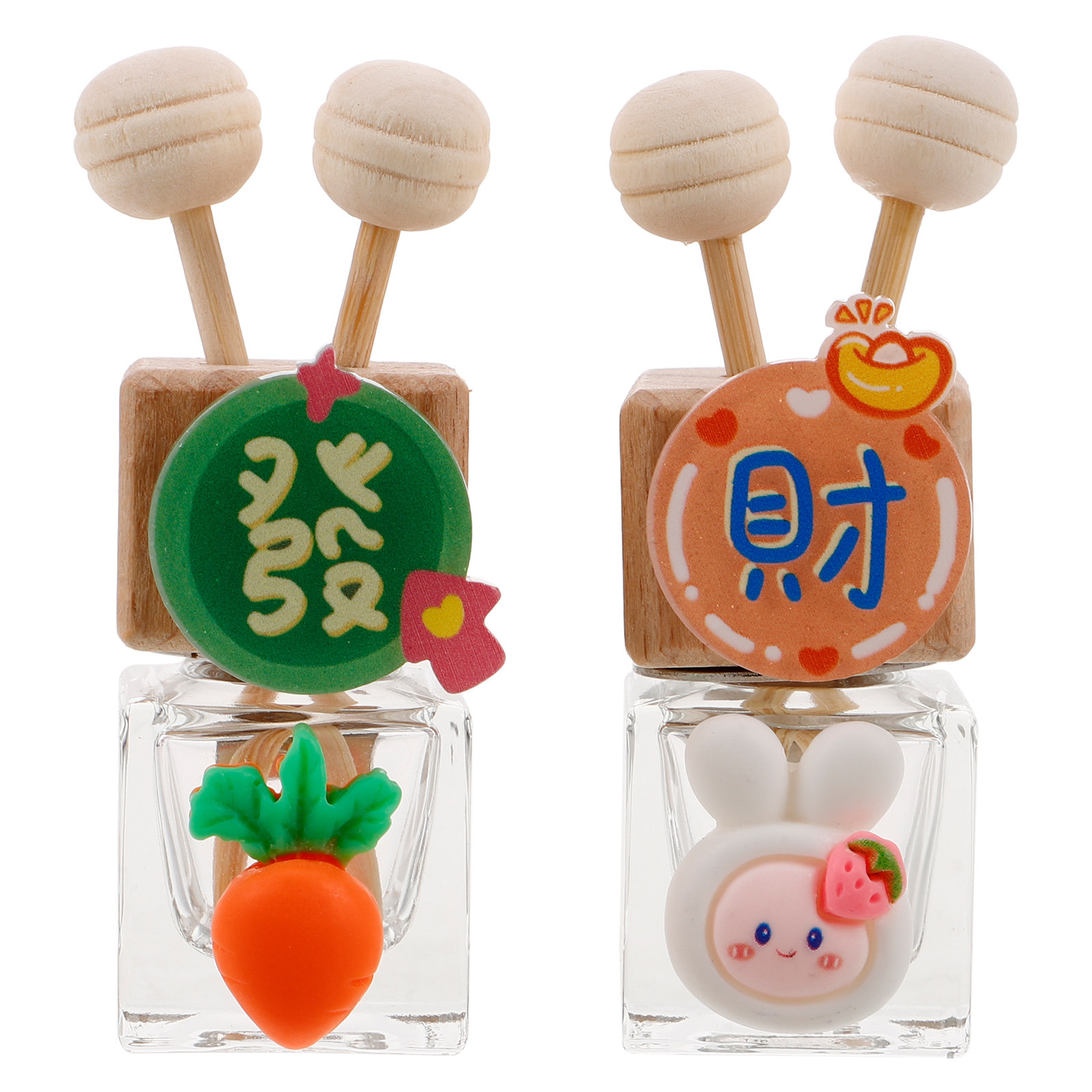 2個入り 車用 エッセンシャルオイルディフューザー ガラスボ - Car Air Freshener のレビューと価格