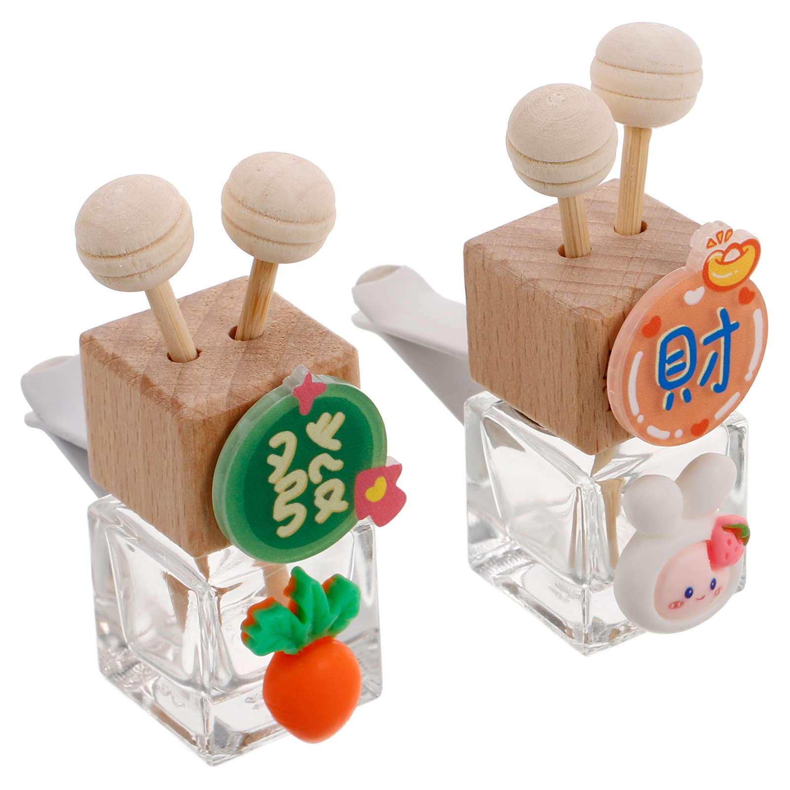 2個入り 車用 エッセンシャルオイルディフューザー ガラスボ - Car Air Freshener のレビューと価格