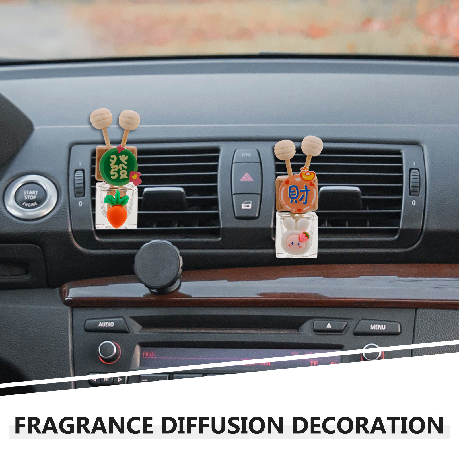 2個入り 車用 エッセンシャルオイルディフューザー ガラスボ - Car Air Freshener のレビューと価格