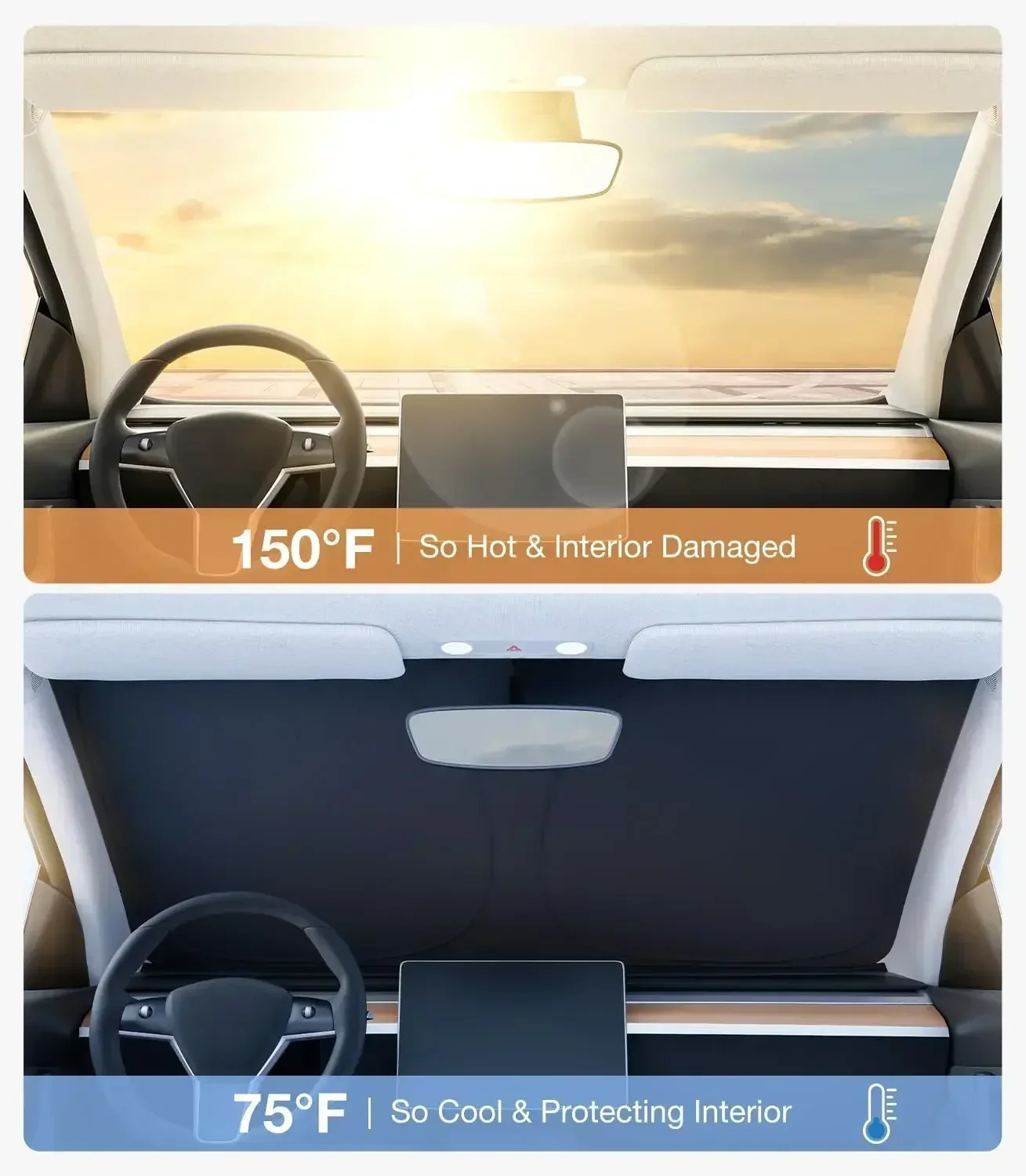 新しい夏用車フロントウィンドウサンシェードカバー、サンシェー - Windshield Sun Shade のレビューと価格