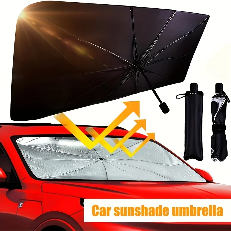 車のサンシェードプロテクターパラソル車のフロントウィンドウサ - Windshield Sun Shade のレビューと価格