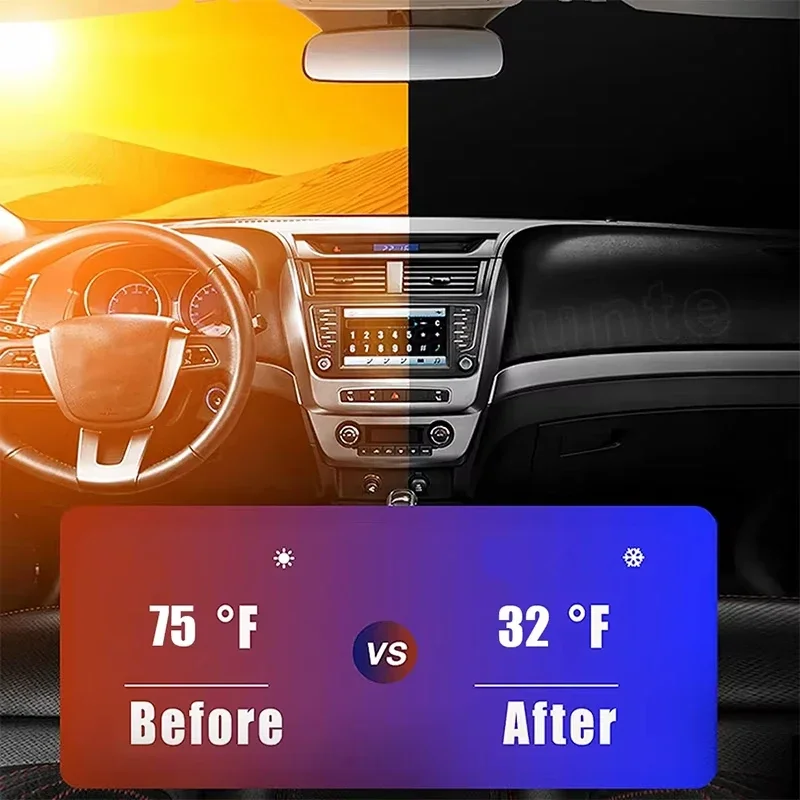 車のサンバイザー、フロントガラス用サンシェード、断熱、夏の冷 - Windshield Sun Shade のレビューと価格