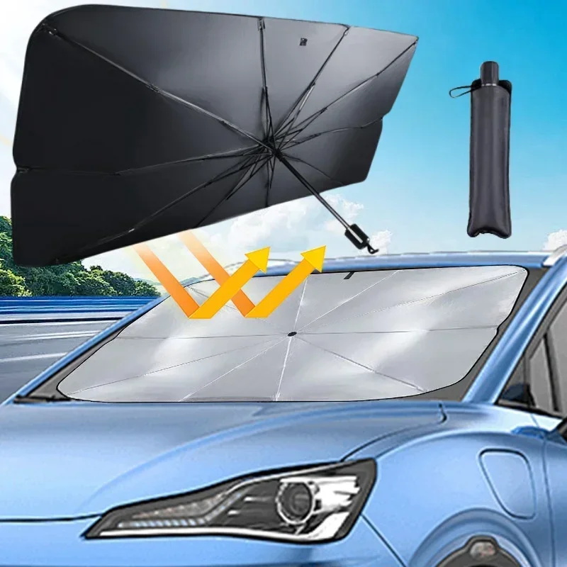 車用サンシェード、折りたたみ式傘型サンシェード/カバー（ほと - Windshield Sun Shade のレビューと価格