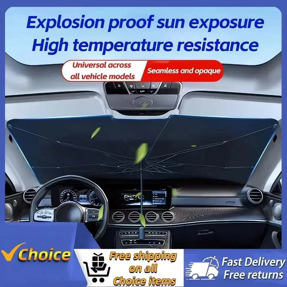 車用サンシェード、折りたたみ式傘型サンシェード/カバー（ほと - Windshield Sun Shade のレビューと価格