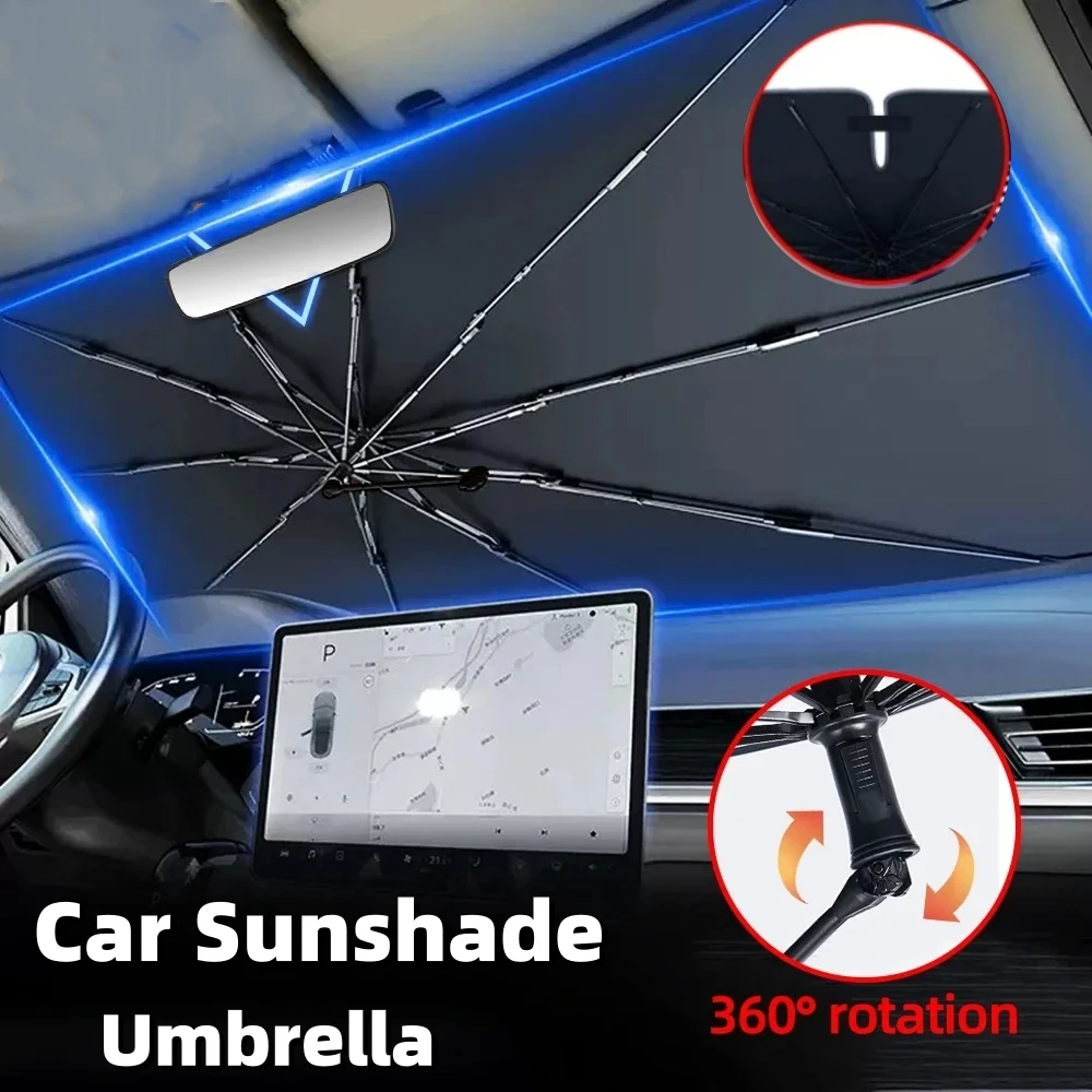 車のフロントガラスサンシェード断熱サンバイザー夏用自動車アク - Windshield Sun Shade のレビューと価格