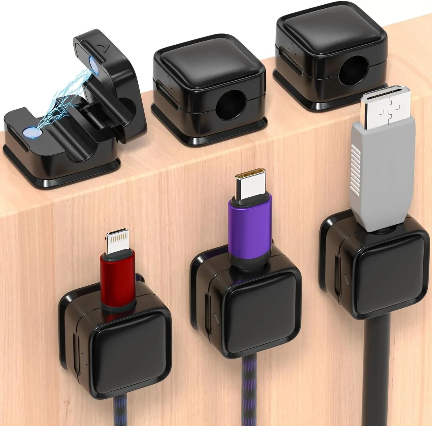 小型ケーブル整理ホルダー。磁石付きで、滑らかな調整が可能。デ - Car Cable Organizer のレビューと価格