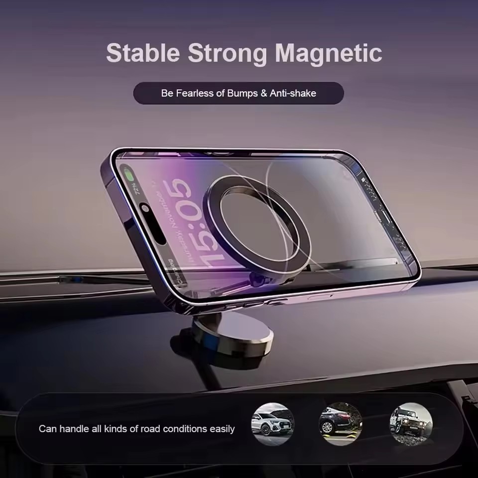 マグセーフ360対応折りたたみ式マグネット式車載携帯電話ホル - Car Phone Holder のレビューと価格