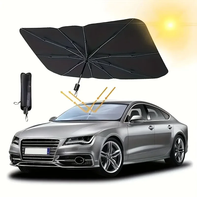 車用サンシェード パラソル 車のフロントウィンドウ用サンシェ - Windshield Sun Shade のレビューと価格