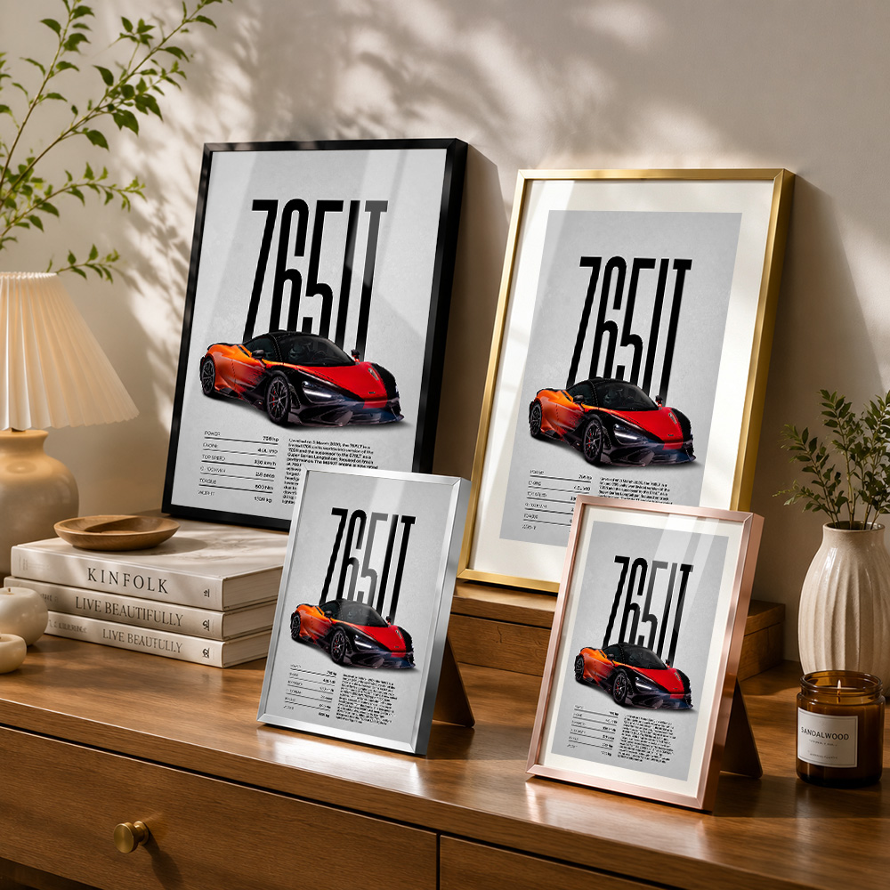 イギリス 765LT 車のフレーム入りメタルポスター、パーソ - Car Mirror のレビューと価格