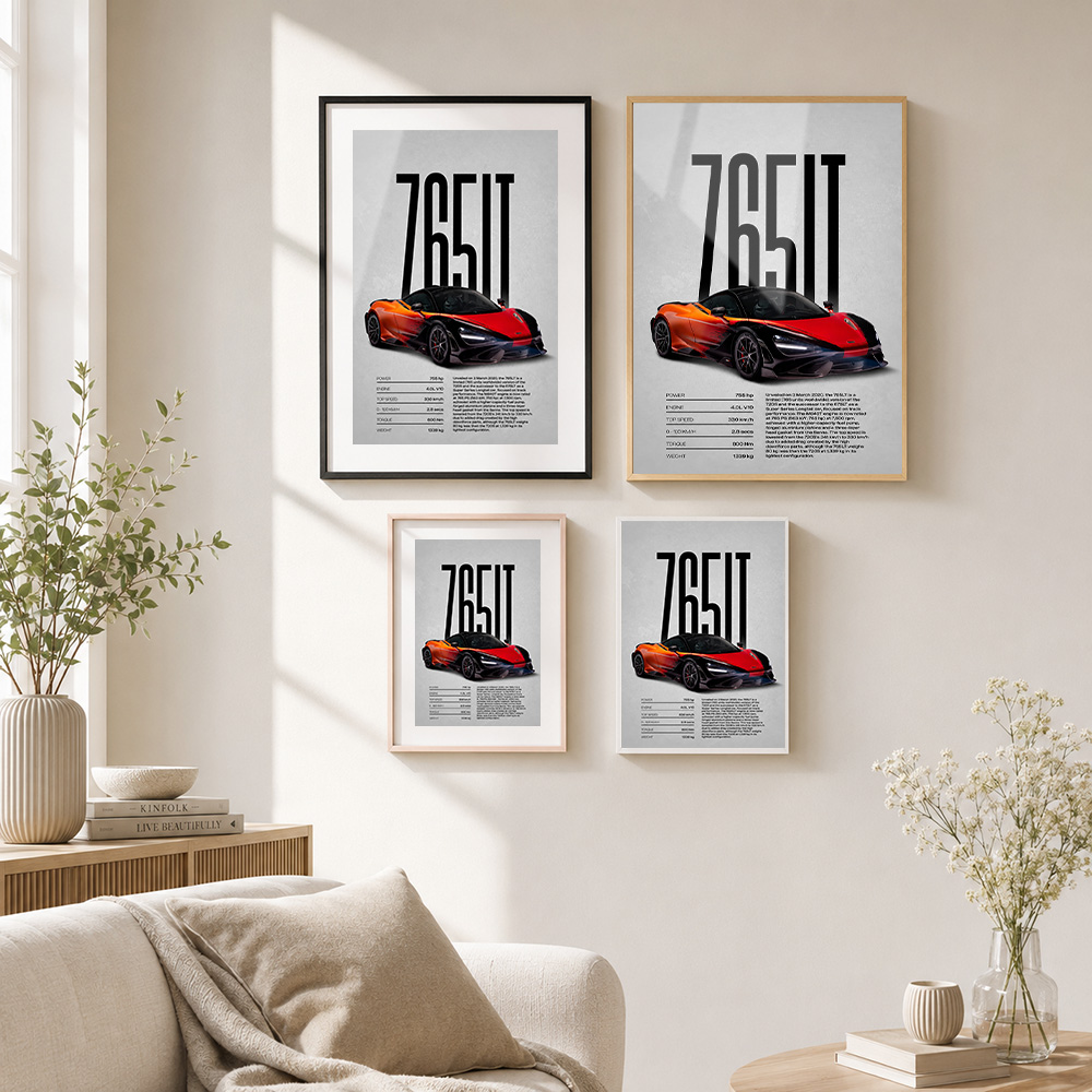 イギリス 765LT 車のフレーム入りメタルポスター、パーソ - Car Mirror のレビューと価格