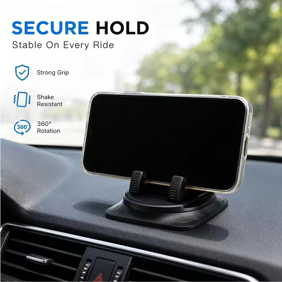360 °   度角調整可能な車載携帯電話ホルダー、滑り止め - Car Phone Holder のレビューと価格