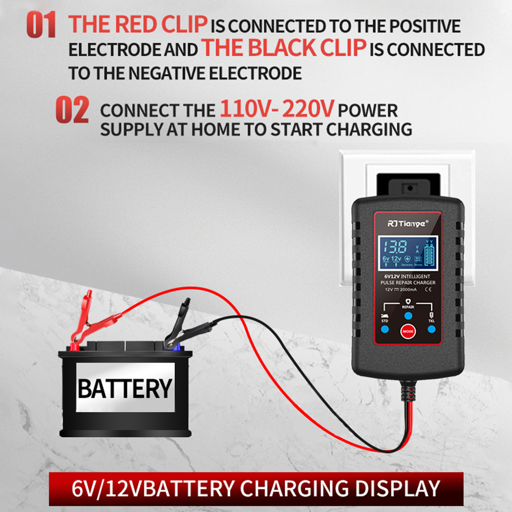 スマートバッテリー充電器オートバイ芝刈り機車用自動フロート充 - Car Charger のレビューと価格