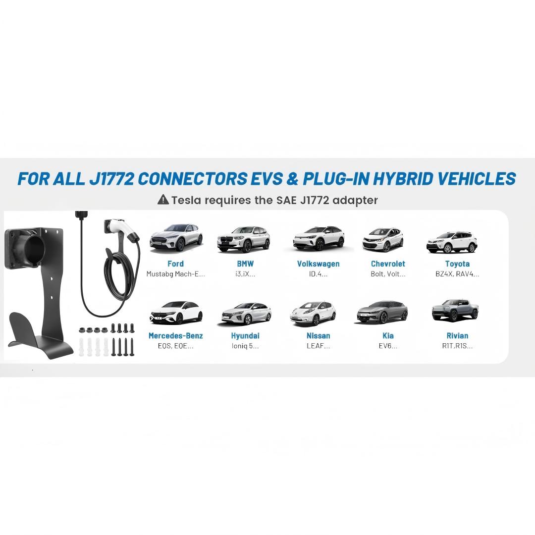 EV充電器 – J1772用ケーブルホルダー |   ステン - Car Cable Organizer のレビューと価格