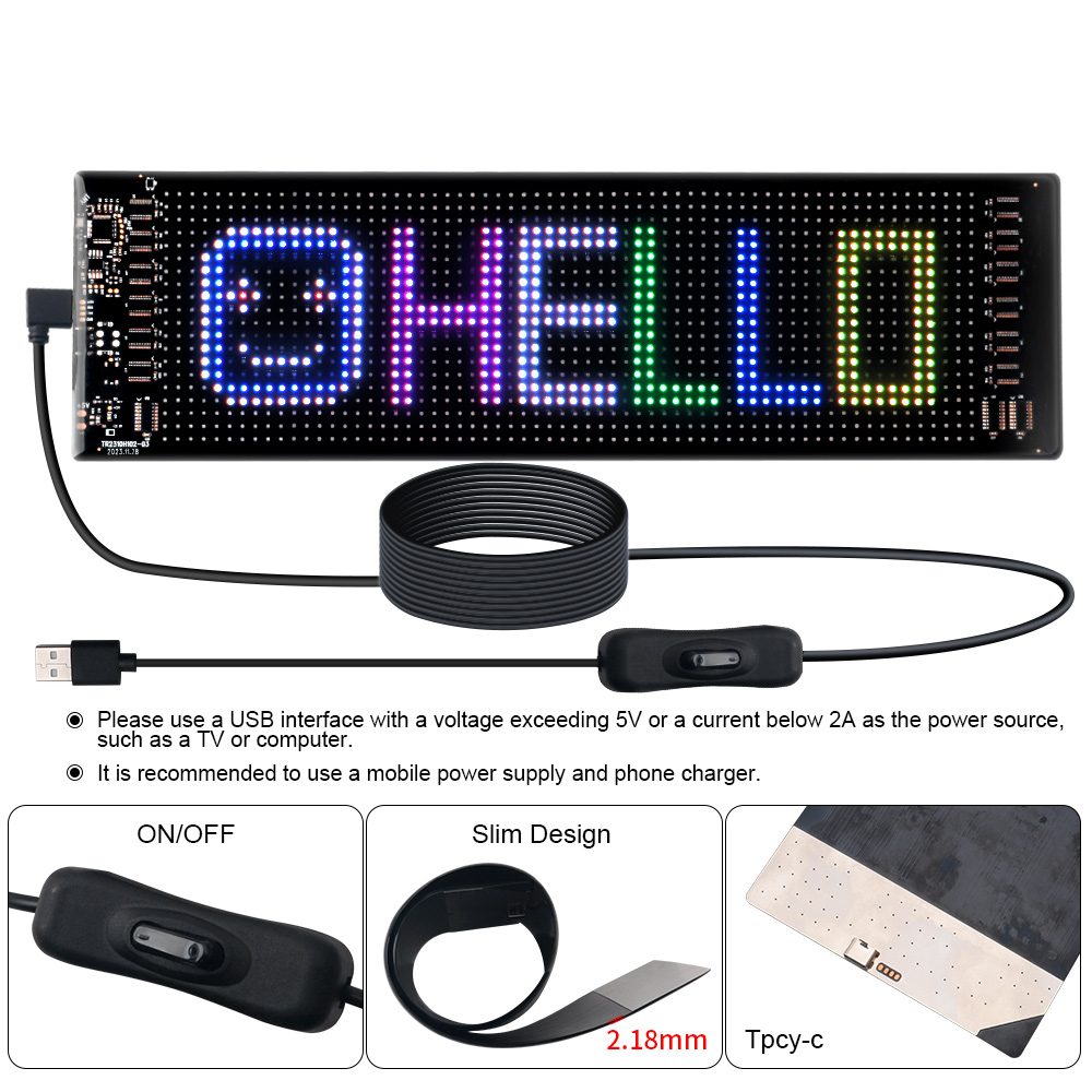 LEDマトリックスピクセルパネルスクロール式明るい広告LED - Car Led Light のレビューと価格