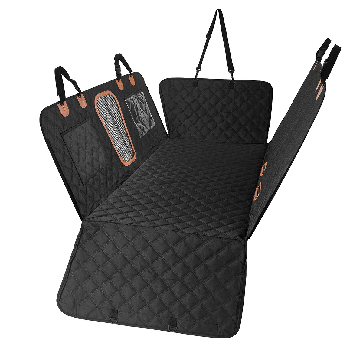 3枚パネル構造のソリッドカーリアシートエクステンダー犬用カー - Car Seat Cover のレビューと価格