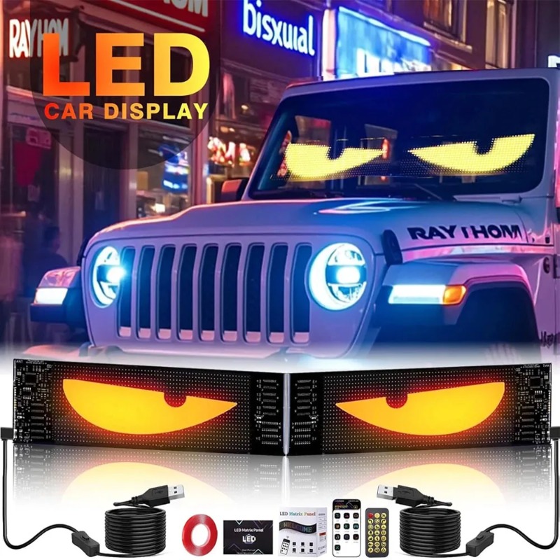LEDマトリックスピクセルパネルLEDサインカー デビルズア - Car Led Light のレビューと価格