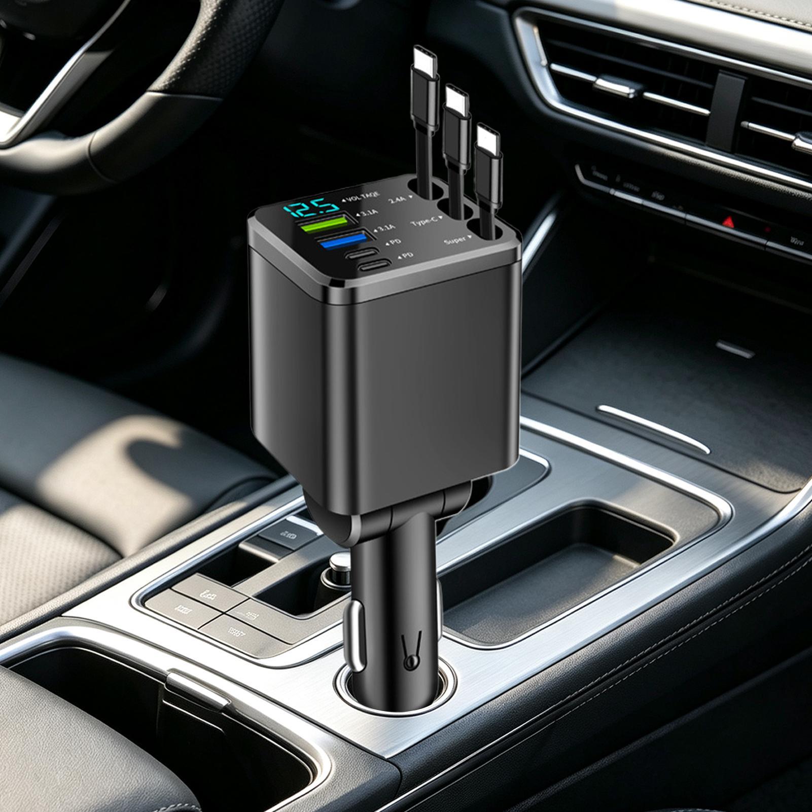 車載用102W急速充電対応、スマートディスプレイ付き、伸縮式 - Car Charger のレビューと価格