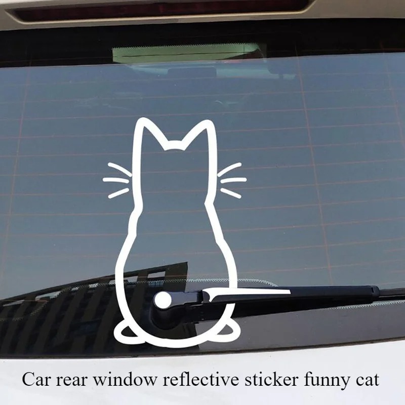 車のステッカーパーソナライズされたキティ猫犬装飾フロントガラ - Car Wiper のレビューと価格