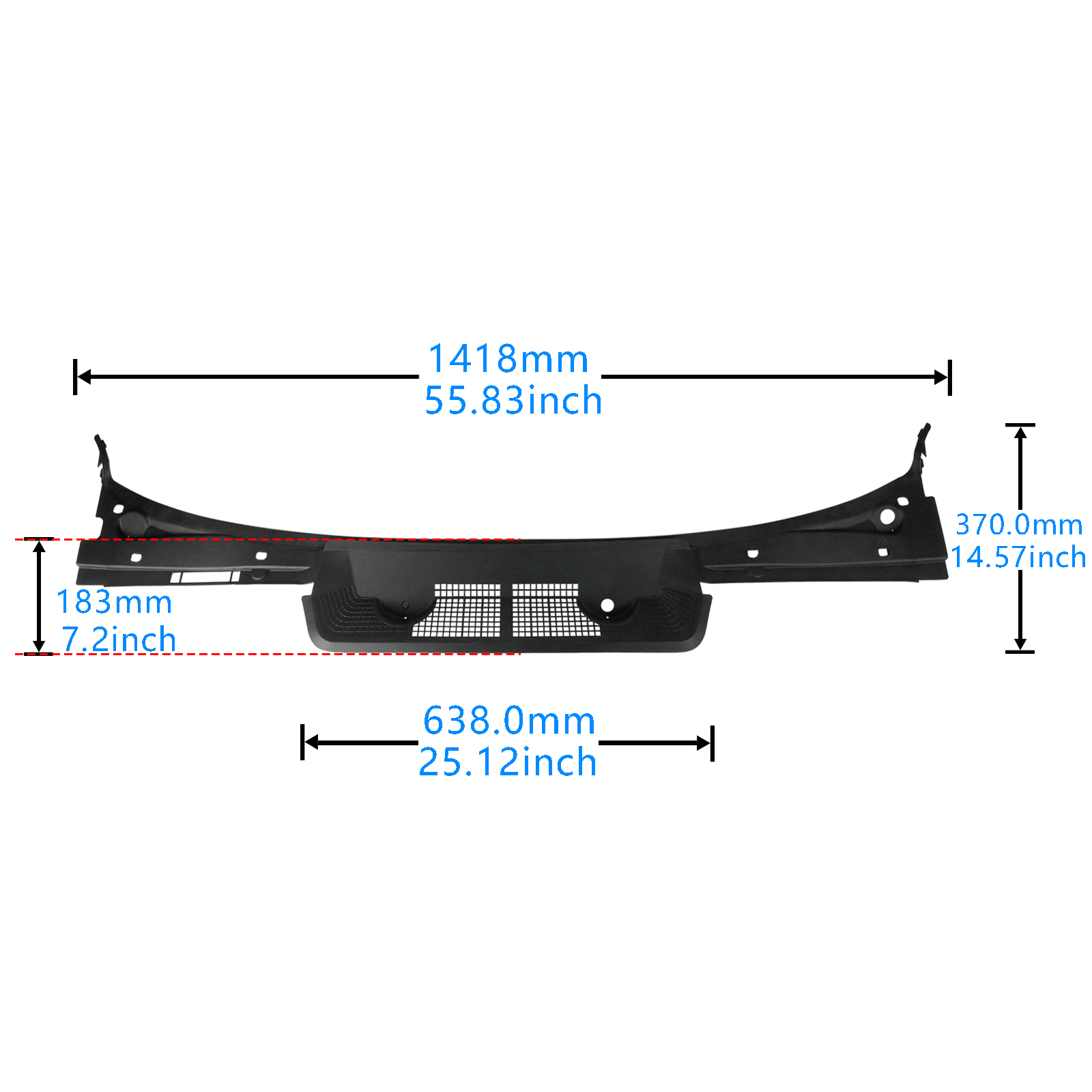 1 セットカーパーツフロントガラスワイパーカウルカバーパネル - Car Wiper のレビューと価格