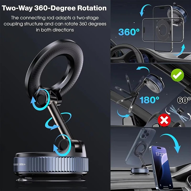 マグネット式車載スマホホルダー 真空吸着 iPhone/An - Car Vacuum のレビューと価格