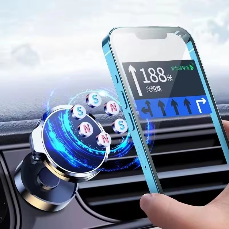 丸型折りたたみ式マグネットカーホルダー 360度回転式携帯電 - Car Phone Holder のレビューと価格