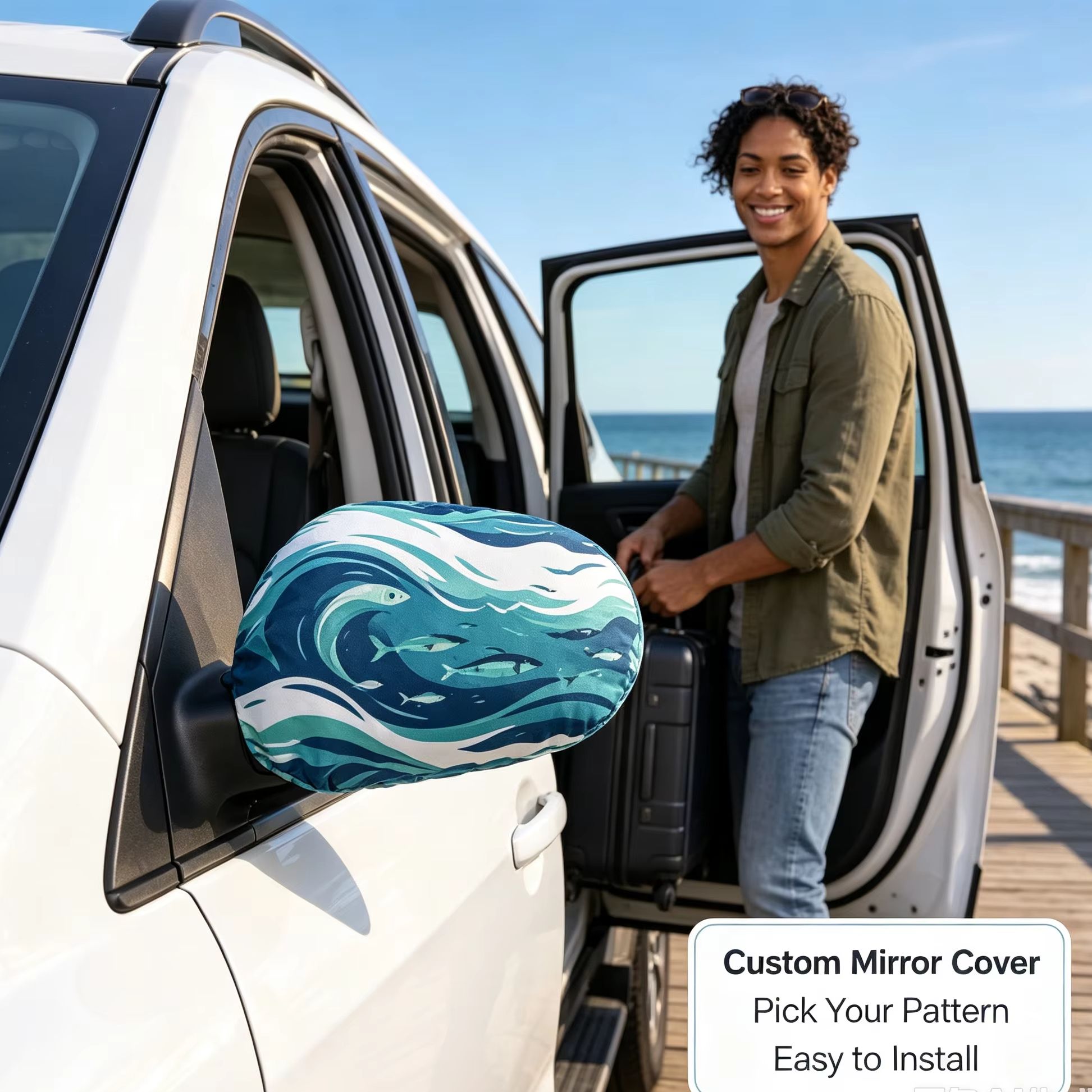 カスタムカー用、サイドミラーカバー。オリジナルデザイン、汎用 - Car Mirror のレビューと価格