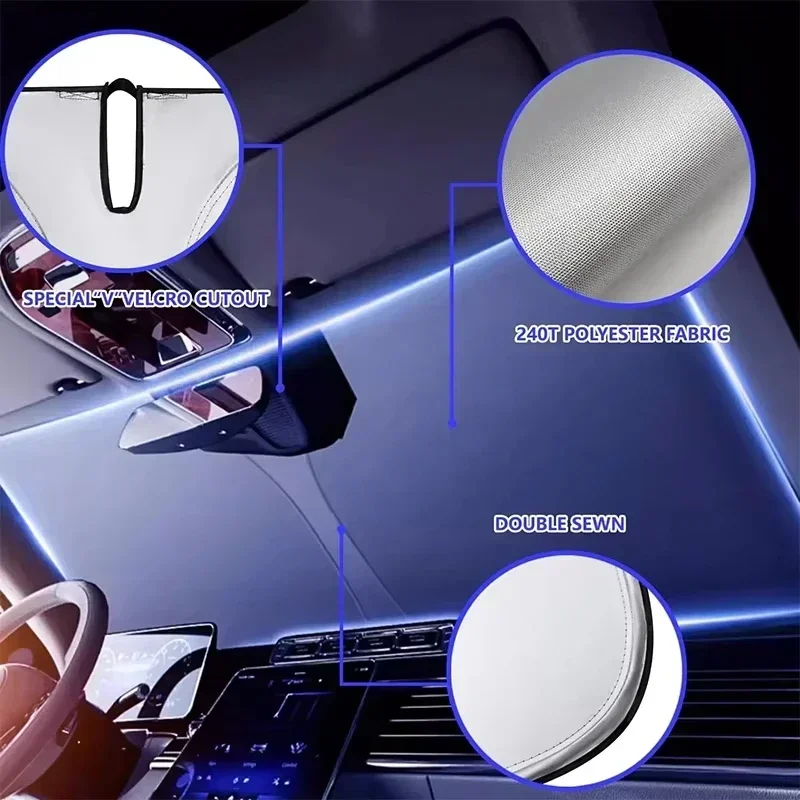 夏用車フロントウィンドウサンシェードカバー、サンシェード、フ - Windshield Sun Shade のレビューと価格