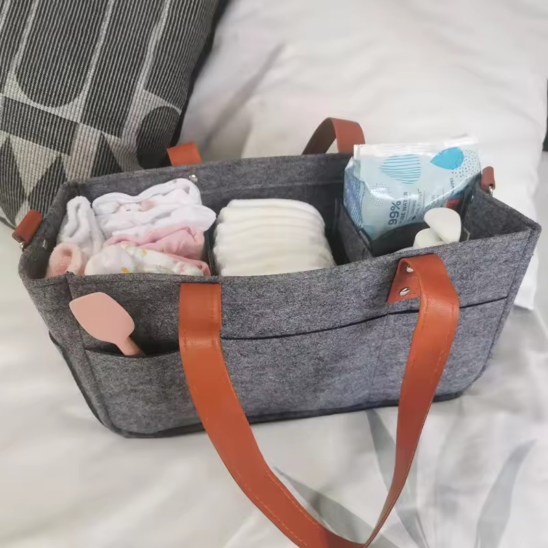 おむつキャディー 保育園オーガナイザー フェルト製 多層 ベ - Car Organizer のレビューと価格