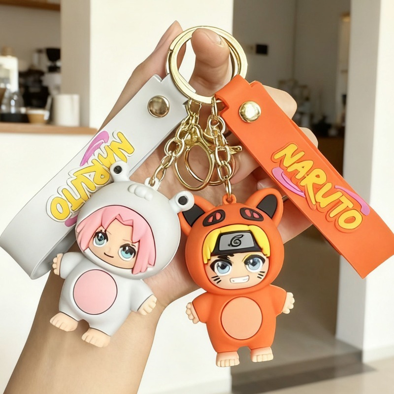 新作アニメ「ナルト」Qバージョンキーホルダー、アニメキャラク - Car Accessories Japanese のレビューと価格